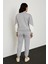 Premium Parçalı Eşofman Takım - Dik Yaka Fermuarlı Sweatshirt - Gri 3