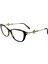 VCH224S 0752 23KT Gold Cat Eye Kedi Gözü Kahverengi Havana 23KT Altın Kadın Gözlük 7
