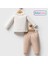 Kız Bebek %100 Pamuk Fırfırlı Yaka Gömlek Pantolon 2'li Lisanslı Takım 2