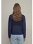 Kadın Lacivert Ince Ajurlu Triko Kazak 3