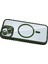 OMR02 Apple iPhone 15 Plus Remim Lensli Magsafe Standlı Kapak - Koyu Yeşil 4
