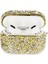 CPT83 Airpods Pro 2 (2.nesil) Luz Taşlı Kılıf - Gold 1
