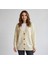 Kadın Krem Kemik Düğmeli Triko Hırka 1
