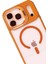 CPT83 Apple iPhone 17 Pro Remim Lensli Magsafe Standlı Kapak - Turuncu 3