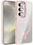 CPT83 Samsung Galaxy S25 Remim Lensli Magsafe Standlı Kapak - Pembe 1