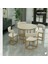 Melis Gold Metal Krem 90 cm Çap Yuvarlak Yemek Masası Takımı 4 Kişilik Balkon Masası Takımı Mutfak Masası 1