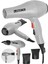 3600 Watt Profesyonel Saç Kurutma Makinesi Fön Makinesi Ac Motor Gri+ 2 Adet Başlık 3
