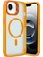 iPhone 16E Flet Lens Magsafe Kapak - Turuncu 2