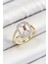 Pirinç Zirkon Taşlı Baget Model Gold Renk Kadın Yüzük - TJ-BYK3795 1