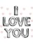 I Love You Folyo Balon Gümüş Renk 35 cm 1