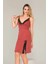 Lady Dantelli Mini Yırtmaç Penye Gecelik 1