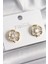 Pirinç Gold Renk Zirkon Taşlı Yonca Model Kadın Küpe - TJ-BKP9850 1
