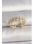 Pirinç Gold Renk Zirkon Taşlı Ayarlanabilir Yüzük - TJ-BYK3543 1
