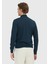 Petrol Yarım Balıkçı Yaka Düz Örgü Yün Karışımlı Triko Kazak 5