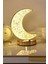 Ay Kristal Masa Lambası - 3 Renkli Dokunmatik Akrilik LED Romantik Gece Lambası Şarjlı 1