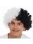 Siyah Beyaz Kıvırcık Afro Bonus Peruk Taraftar Bonus Saç 1
