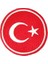 Aplike Ütü Ile Yapışan Türk Bayrağı Yuvarlak Küçük Arma 3 cm 1