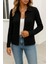 Kadın Uzun Kollu Yakalı Önden Düğmeli Triko Ceket 2