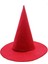 Kırmızı Renk Keçe Cadı Şapkası Yetişkin Çocuk Uyumlu 35X38 cm 1