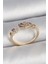 Pirinç Gold Renk Pembe Damla Zirkon Taşlı Ayarlanabilir Kadın Yüzük - TJ-BYK3735 1