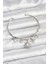 Güneş Charmlı Gümüş Renk Pirinç Kadın Bileklik - TJ-BB8042 1