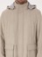 Erkek Bej Yün Karışımlı Kapüşonlu Flanel Kaşe Mont 50311425-VR011 7