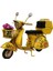 Dekoratif Sarı Metal Scooter Sepetli 1