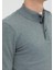 Gri Polo Yaka Düz Örgü Triko Kazak 3