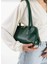 uzun saplı kadın omuz ve el çantası baget yeşil ve siyah 1
