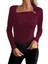 Halka Detaylı Viskon Bluz - Bordo 2