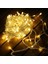 Yılbaşı Aydınlatması 100 LED Perde Hortum Sıcak Beyaz Işık - 10 Metre Dekoratif Şeffaf Kablolu Süs 1