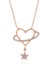 925 Ayar Gümüş Rose Kalp Yıldız Kadın Kolye T7350 (972972) 2