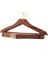 24 Adet Kahverengi Ahşap Görünümlü Plastik Askı Kıyafet Elbise Gömlek Askısı Kancalı 3