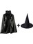 Bfs Nessiworld Siyah Yakalı Pelerin ve Siyah Cadı Şapkası Seti Çocuk Boy 1