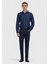 İndigo Düz Casual Fit Dokuma Casual %100 Pamuk Gömlek 2