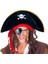 Yetişkin Boy Kadife Kaptan Jack Sparrow Korsan Şapkası ve Plastik Korsan Göz Maskesi 1