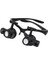 Gözlük Modeli 10X 15X 20X 25X Lens 2 LED Işıklı Büyüteç 4