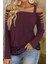 Askılı Lazer Kesim Detaylı Viskon Iki Iplik Bluz - Bordo 1