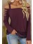 Askılı Lazer Kesim Detaylı Viskon Iki Iplik Bluz - Bordo 3