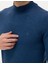 Erkek İndigo Melanj Slim Fit Yarım Balıkçı Yaka Basic Triko Kazak 50276161-VR155 7