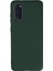 Samsung Galaxy S20 Kılıf Nano Içi Kadife Silikon - Koyu Yeşil 1