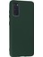 Samsung Galaxy S20 Kılıf Nano Içi Kadife Silikon - Koyu Yeşil 3