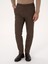 Erkek Kahverengi Jogger Fit Beli Lastikli Yün Karışımlı Balık Sırtı Kanvas Pantolon 50308723-VR029 2