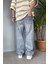 Eskitme Super Baggy Jean Taşlanmış Balon Pantolon 4