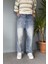 Eskitme Super Baggy Jean Taşlanmış Balon Pantolon 5
