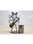 Metal Gitar Çalan Kedi Müzisyen Saat ve Kalemlik ALK4345 1