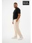 Erkek Büyük Beden Rahat Kalıp, Lastikli Bel, Paça Reçmeli Eşofman Altı SPR26BEA952 3