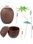 Hindistan Cevizi Hawaii Luau Aloha Pipetli Içecek Kabı Bardak 10X13 cm 1 Adet (4940) 4