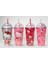 Sevimli Hello Kitty Pipetli Işıklı Boncuklu Suluk Bardak 400 ml 1