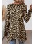 Leopar Desenli Asimetrik Kesim Süprem Bluz - Leopar 3